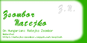 zsombor matejko business card